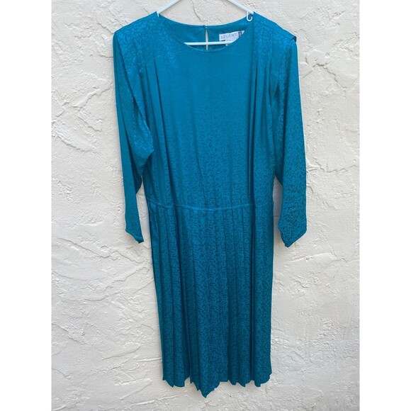 Vintage plus sized 20 Silk dress 80s - Picture 1 of 5